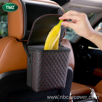 Hot Sale Leather Car Trash Can Large Waterproof